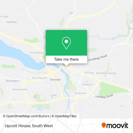 Upcott House map