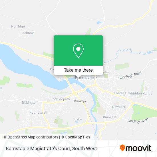 Barnstaple Magistrate's Court map