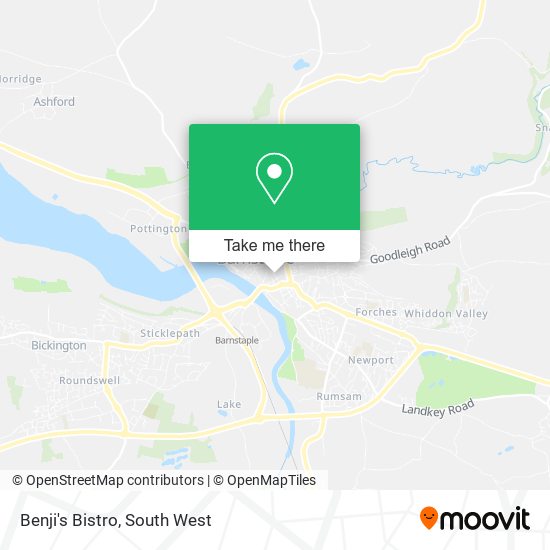 Benji's Bistro map