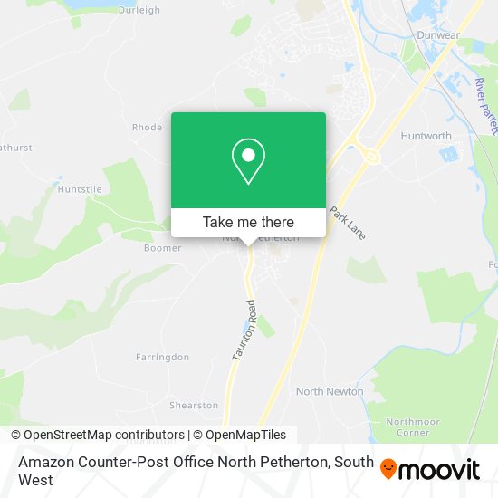 Amazon Counter-Post Office North Petherton map