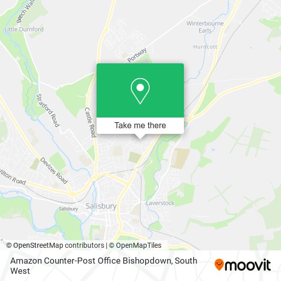 Amazon Counter-Post Office Bishopdown map