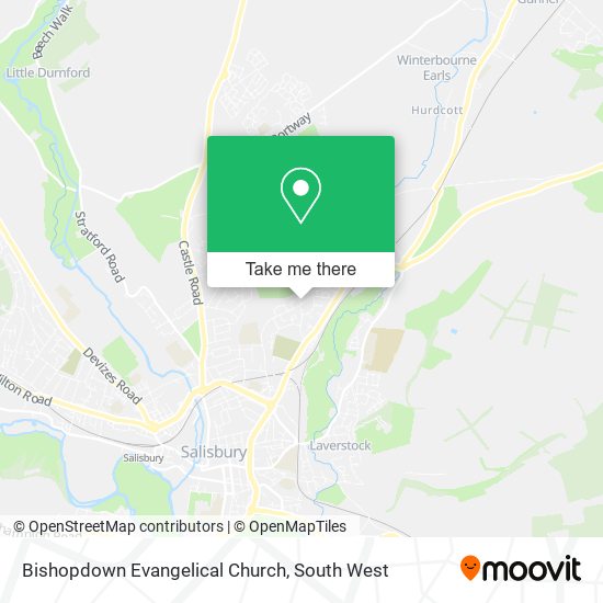 Bishopdown Evangelical Church map