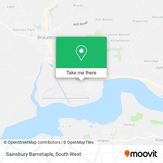 Sainsbury Barnstaple map