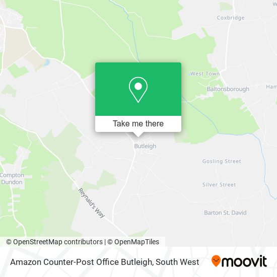 Amazon Counter-Post Office Butleigh map