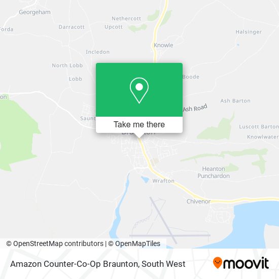 Amazon Counter-Co-Op Braunton map