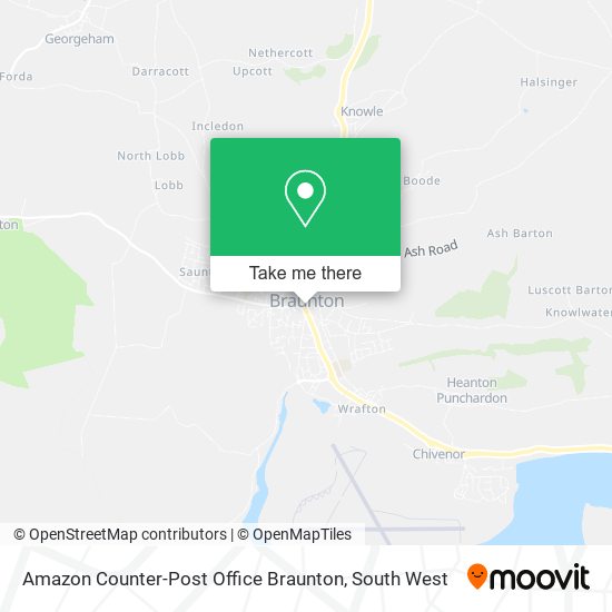 Amazon Counter-Post Office Braunton map