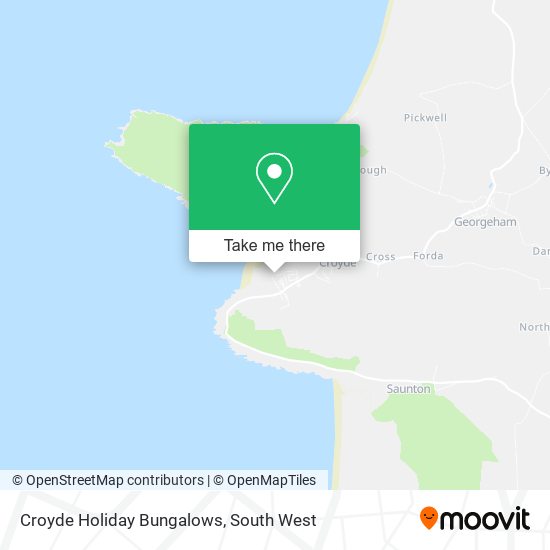 Croyde Holiday Bungalows map
