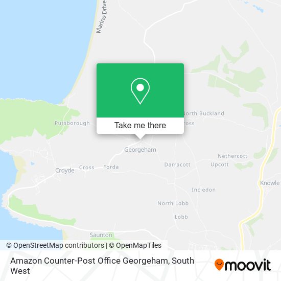 Amazon Counter-Post Office Georgeham map