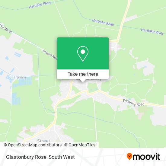 Glastonbury Rose map