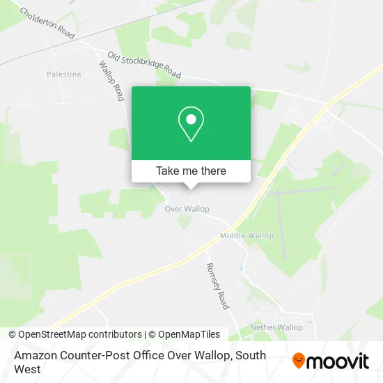 Amazon Counter-Post Office Over Wallop map