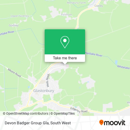 Devon Badger Group Gla map