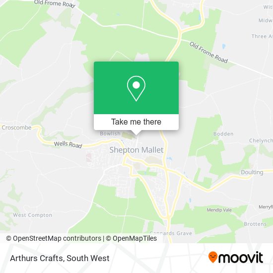 Arthurs Crafts map
