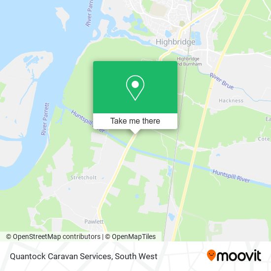 Quantock Caravan Services map