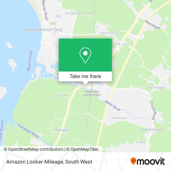 Amazon Locker-Mileage map