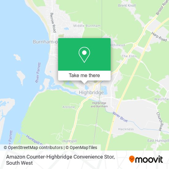 Amazon Counter-Highbridge Convenience Stor map