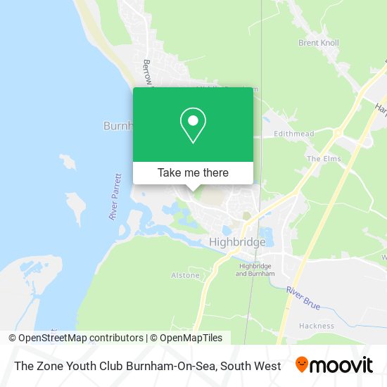 The Zone Youth Club Burnham-On-Sea map