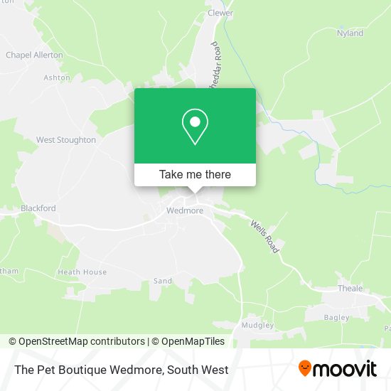 The Pet Boutique Wedmore map