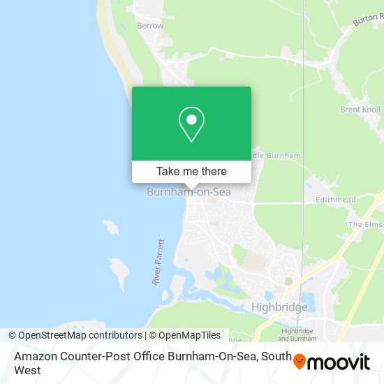 Amazon Counter-Post Office Burnham-On-Sea map