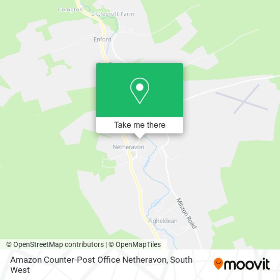 Amazon Counter-Post Office Netheravon map