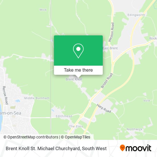 Brent Knoll St. Michael Churchyard map
