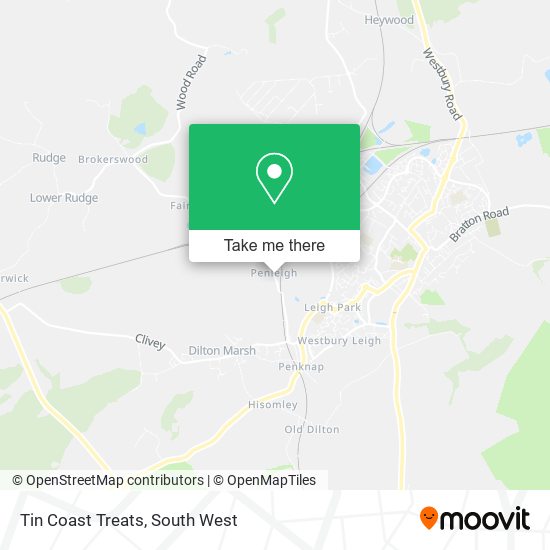 Tin Coast Treats map