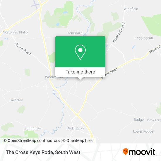 The Cross Keys Rode map