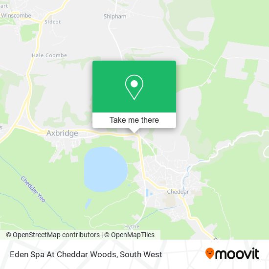 Eden Spa At Cheddar Woods map