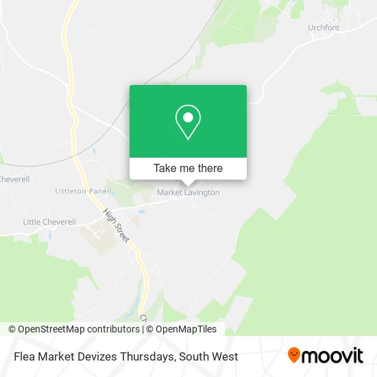 Flea Market Devizes Thursdays map