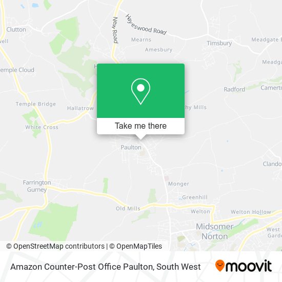 Amazon Counter-Post Office Paulton map