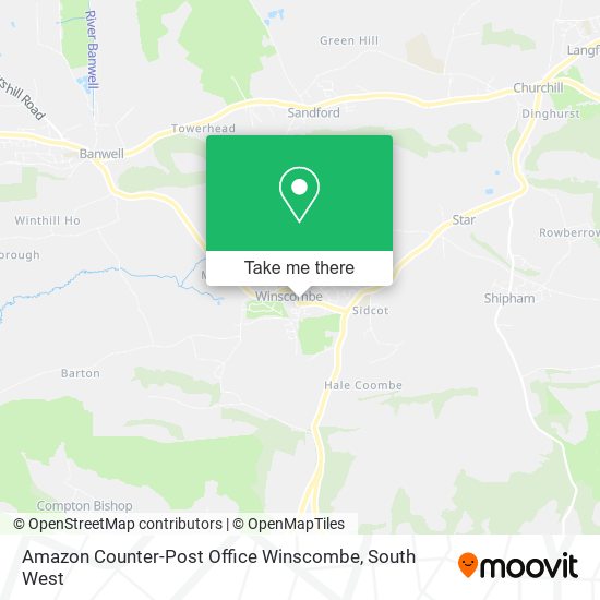 Amazon Counter-Post Office Winscombe map