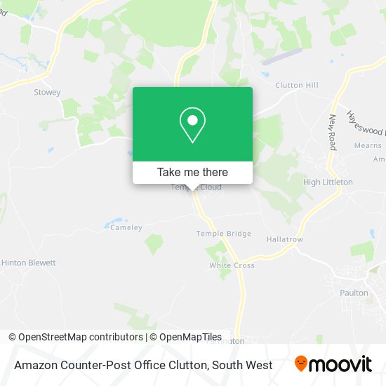 Amazon Counter-Post Office Clutton map