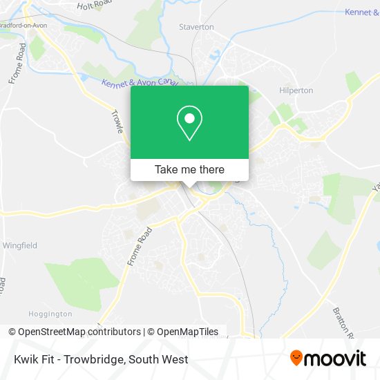 Kwik Fit - Trowbridge map