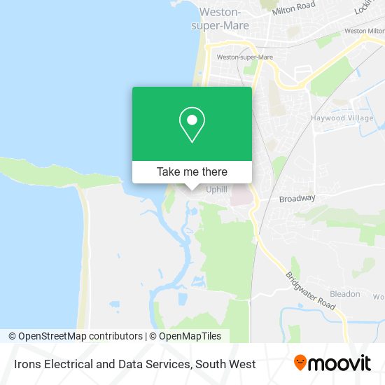 Irons Electrical and Data Services map