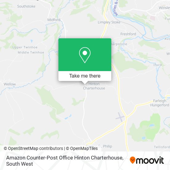 Amazon Counter-Post Office Hinton Charterhouse map