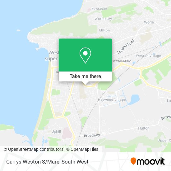 Currys Weston S/Mare map
