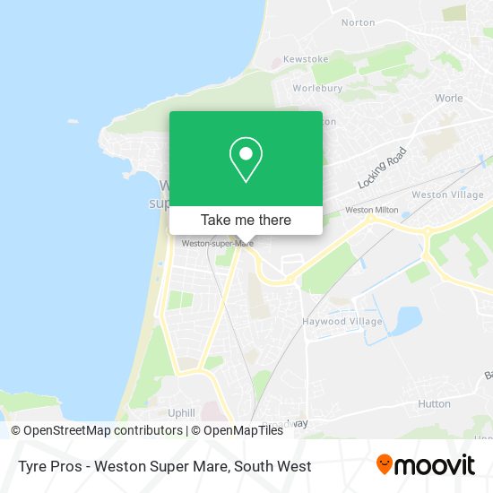 Tyre Pros - Weston Super Mare map