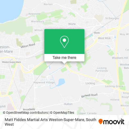 Matt Fiddes Martial Arts Weston-Super-Mare map