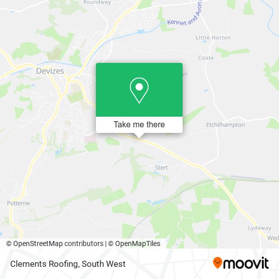 Clements Roofing map