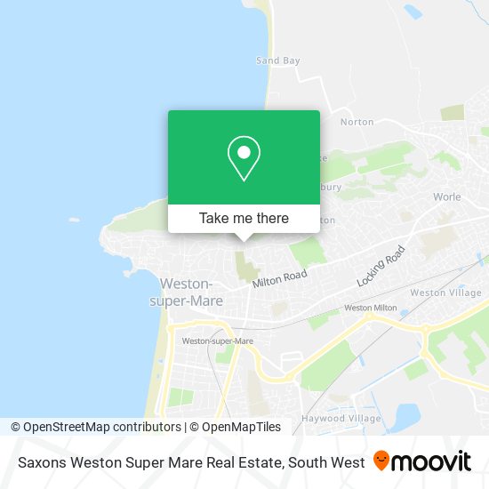 Saxons Weston Super Mare Real Estate map