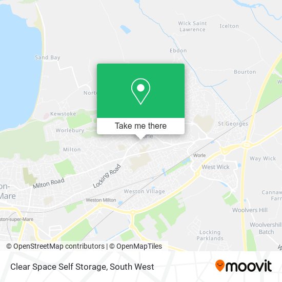 Clear Space Self Storage map