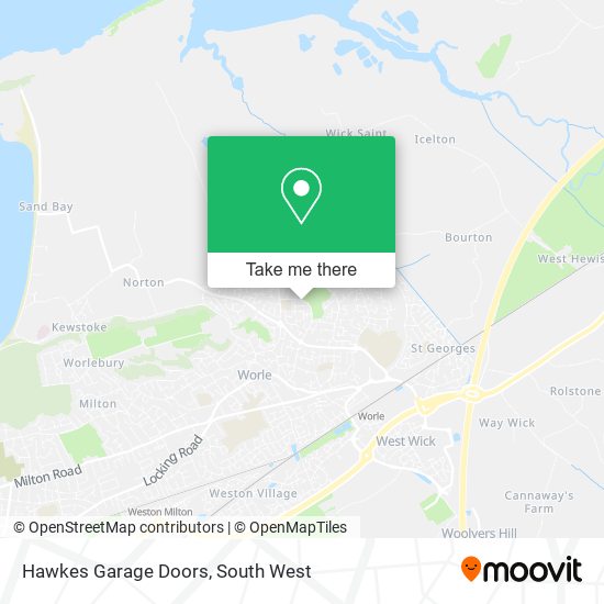 Hawkes Garage Doors map