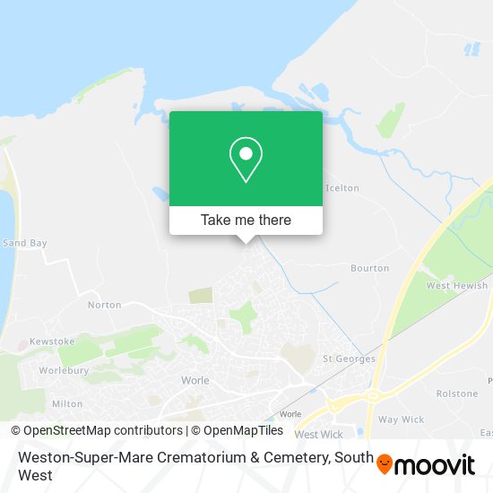 Weston-Super-Mare Crematorium & Cemetery map