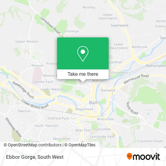 Ebbor Gorge map