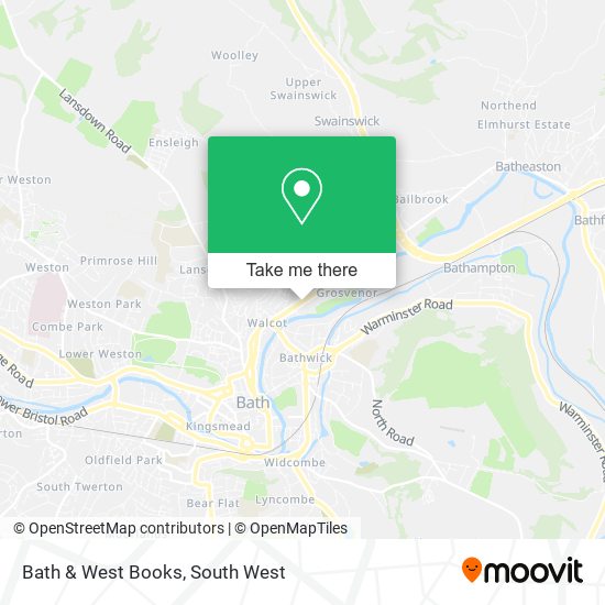 Bath & West Books map