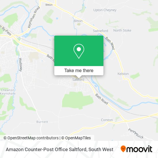 Amazon Counter-Post Office Saltford map