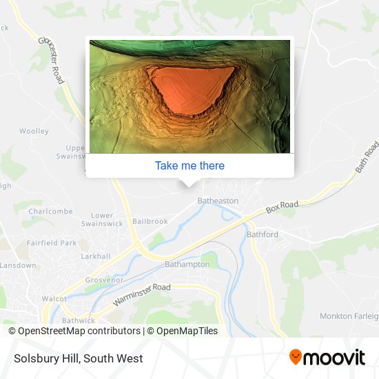 Solsbury Hill map