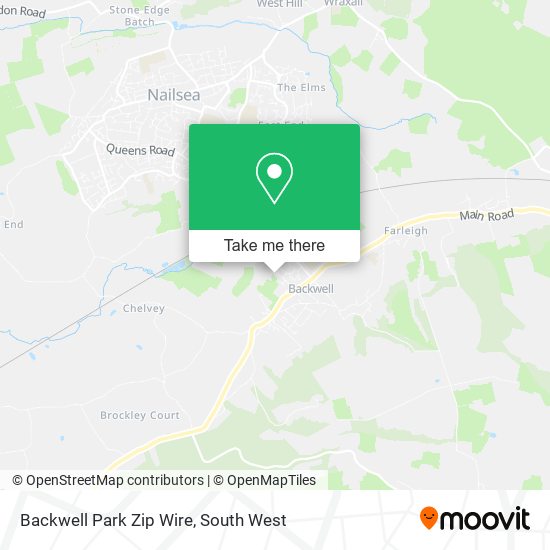 Backwell Park Zip Wire map