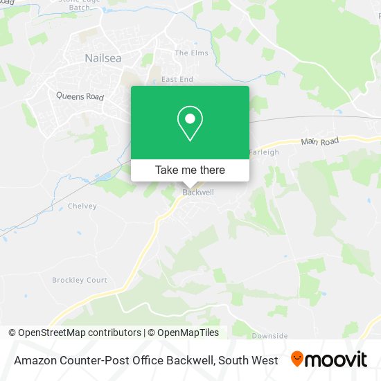 Amazon Counter-Post Office Backwell map