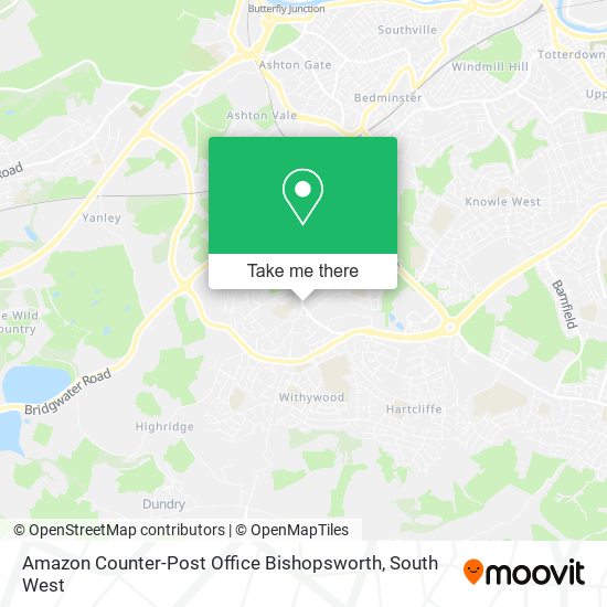 Amazon Counter-Post Office Bishopsworth map