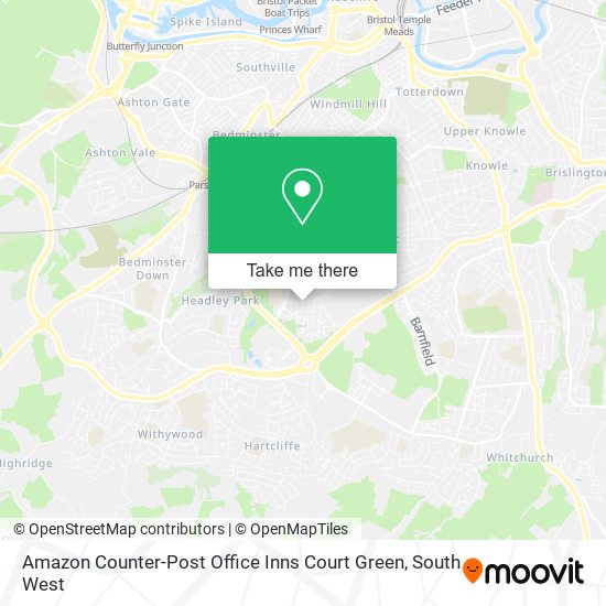 Amazon Counter-Post Office Inns Court Green map